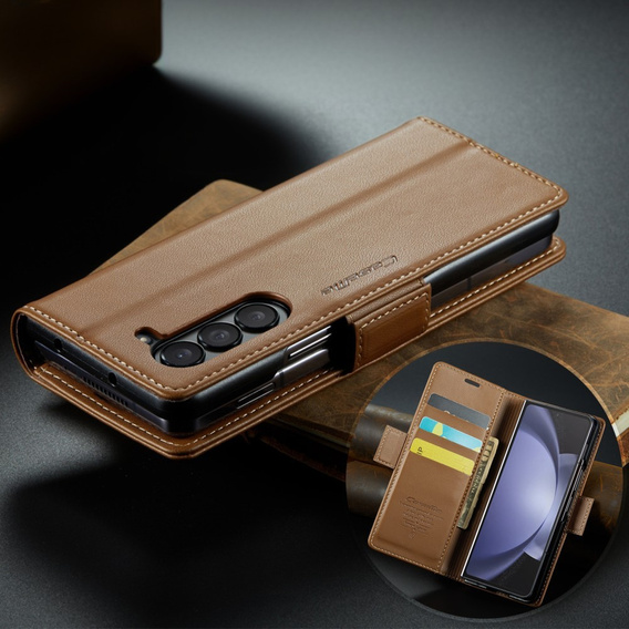 CASE фліп-чохол для Samsung Galaxy Z Fold6 5G, Litchi Wallet, коричневий