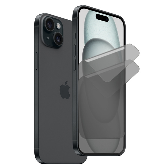 2 x Плівка для захисту iPhone 15, антишпигунський гідрогель ERBORD
