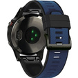 Силиконовый ремешок для Garmin Fenix 5/6/7 Forerunner 945/935, Dark Blue / Black