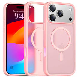 Матовий чохол для iPhone 17 Pro, для MagSafe, напівпрозорий рожевий