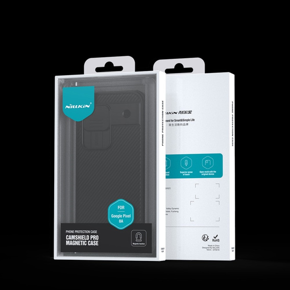 Чехол NILLKIN для Google Pixel 8A, силиконовый чехол CamShield для MagSafe, чёрный