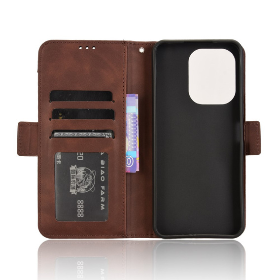 Футляр з клапаном для Xiaomi Redmi 13, Card Slot, коричневий