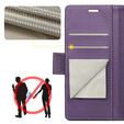 Чехол для Xiaomi 14T Pro, ERBORD Glossy Litchi, кошелек с клапаном, фиолетовый