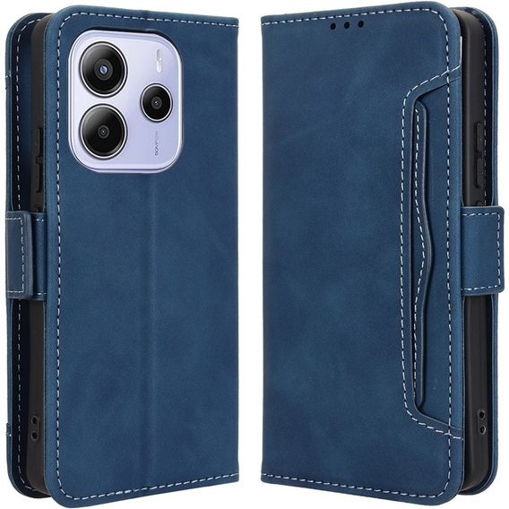 Футляр з клапаном для Xiaomi Redmi Note 14 4G, Card Slot, темно-синій