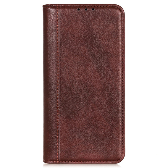 Чехол до Samsung Galaxy S23 Ultra, Wallet Litchi Leather, коричневый