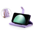 Откидной чехол для Samsung Galaxy S24 FE, Wallet Zipper Pocket, фиолетовый