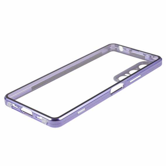 Чохол для Sony Xperia 1 V, Magnetic Dual Glass, фіолетовий