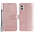 Откидной чехол для Motorola Moto G53 5G, Mandala Flower, розовый rose gold