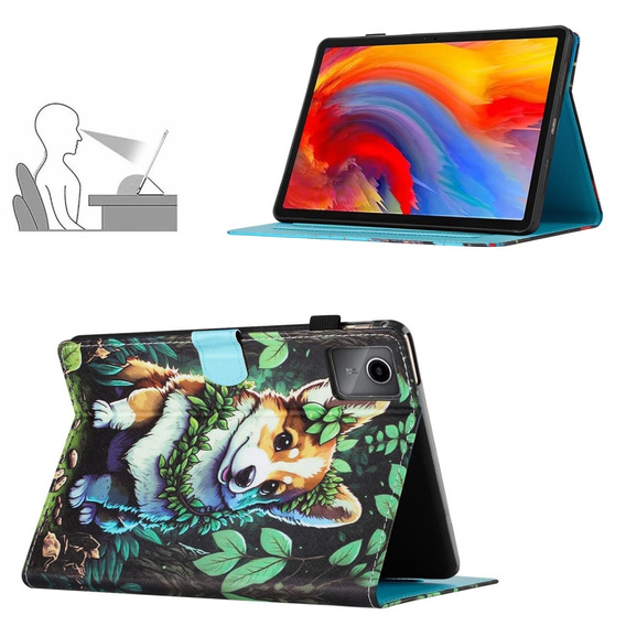Чехол для Lenovo Tab M11, с откидной крышкой, corgi dog