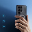 Чохол DuxDucis для Samsung Galaxy S24 Ultra, Aimo Case, для MagSafe, прозорий / чорний