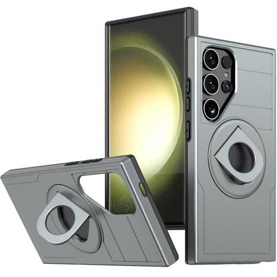 Чехол MagSafe для Samsung Galaxy S24 Ultra, Military Magnet, зелёный