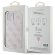 Чехол GUESS до iPhone 15, 4G Metal Gold Logo, розовый