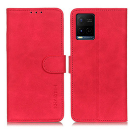 Чехол Wallet до Vivo Y21 / Y21s / Y33s, KHAZNEH, Vintage, Red