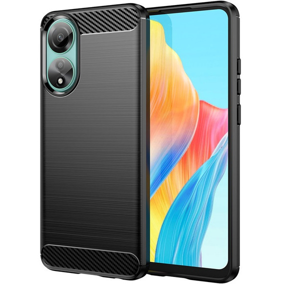 Чехол до Oppo A78 4G, Carbon, чёрный