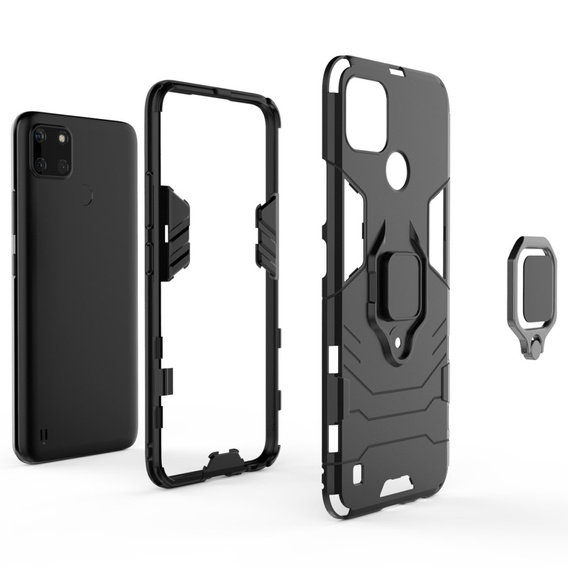 Чoхол до Realme C21Y, Kickstand Ring, чорний