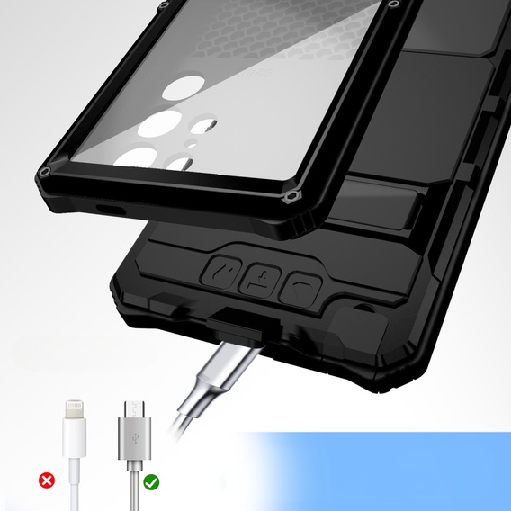 Броньований чохол для Samsung Galaxy S25 Ultra, R-JUST, чорний