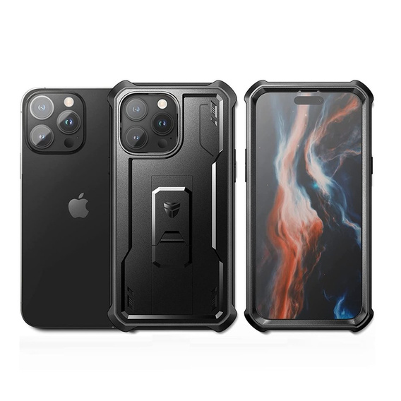 Бронированный чехол для iPhone 14 Pro Max, Dexnor Full Body, чёрный