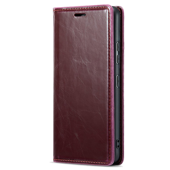 Чохол-книжка для Samsung Galaxy S23, ERBORD Waxy Wallet, червоний