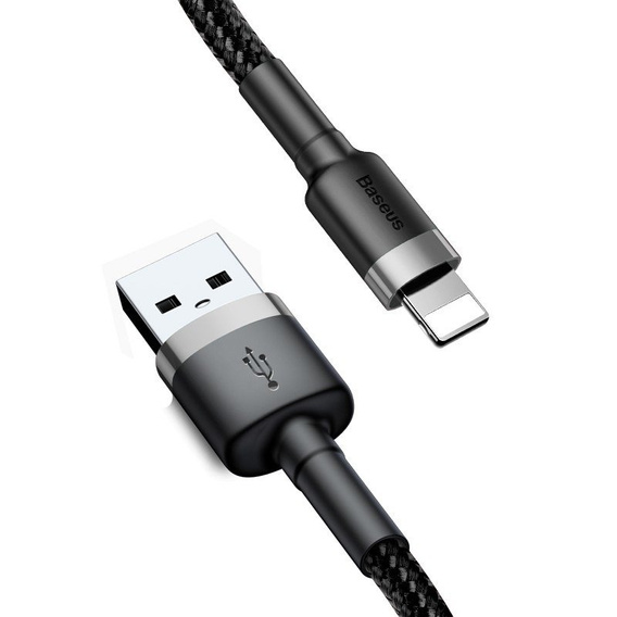 BASEUS Cafule Кабель Lightning 2.4A 0.5M - Black/Red