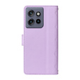 Чохол-сумка для Motorola Edge 50 Neo / Motorola ThinkPhone 25, Rhombus Crossbody Leather, фіолетовий
