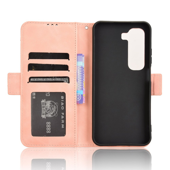 Футляр з клапаном для Infinix Hot 50 4G, Card Slot, рожевий