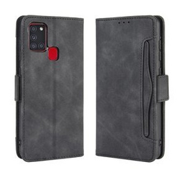 Футляр з клапаном для Samsung Galaxy A21S, Card Slot, чорний