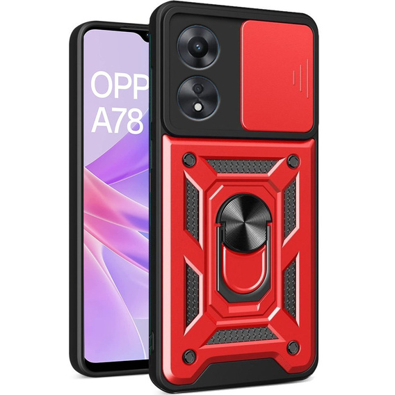 Чехол NOX Camera Slide Oppo A78 5G, CamShield Slide, красный