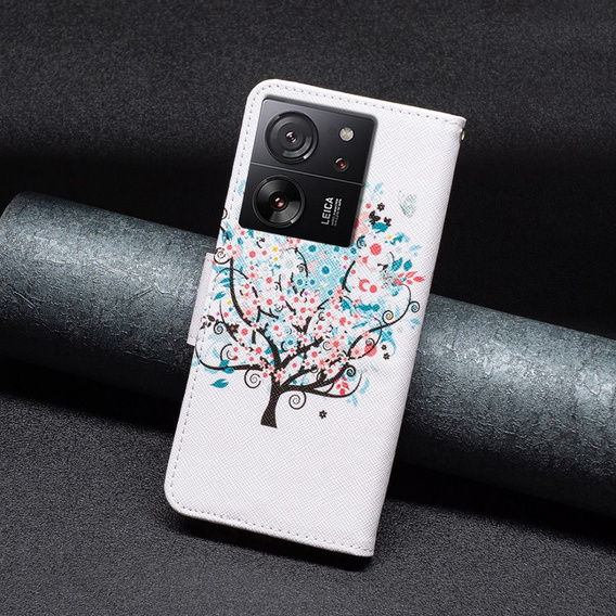 Флип-кейс для Xiaomi 13T / 13T Pro / Redmi K60 Ultra, Wallet, colorful tree, белый