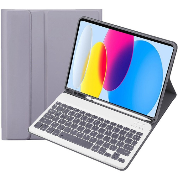 Чехол + клавиатура iPad 10.9 2022 10 Gen, Pen Slot, фиолетовый