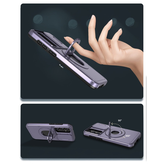 Чохол для Samsung Galaxy S23 FE, Military Magnet, для MagSafe, фіолетовий