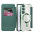 Откидной чехол для Samsung Galaxy A26, RFID Wallet MagSafe CamShield, зелёный