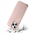 Чохол ERBORD для iPhone 13 Pro, Leather Grain, Pink