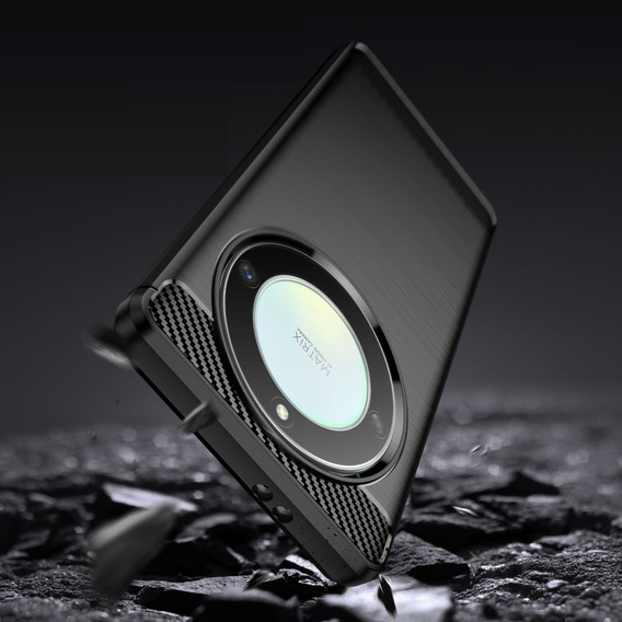 Чехол до Honor Magic 5 Lite, Carbon, чёрный