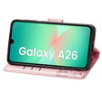 Откидной чехол для Samsung Galaxy A26, Butterfly, розовый rose gold