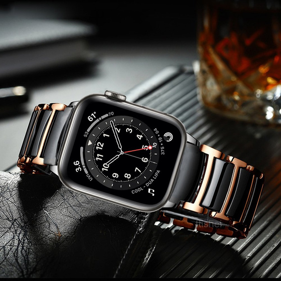 Браслет Stainless до Apple Watch 1/2/3/4/5 42/44MM - Rose Gold/Black