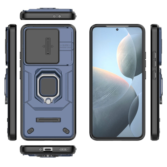 Чохол для Xiaomi Poco F6 Pro, KickStand Camera Lens, м'яти