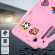 Дитячий чохол для планшета Samsung Galaxy Tab A9, Cute Patterns, з підставкою, рожевий