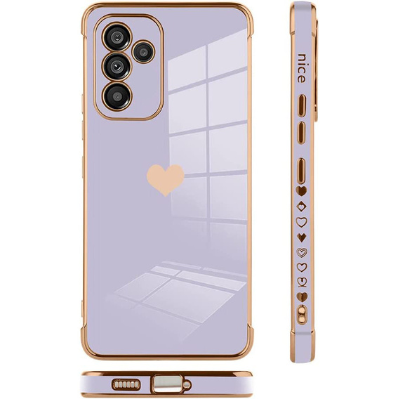 Чехол до Samsung Galaxy A34 5G, Electro heart, фиолетовый