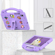Детский чехол для Samsung Galaxy Tab S6 Lite 10.4 2020/2022 / Tab A7 2020 T500 / T505 / Tab S6 T860/T865, Cute Patterns, с подставкой, фиолетовый