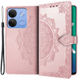 Чохол-книжка для Infinix Smart 7 HD 4G, Mandala, рожевий rose gold