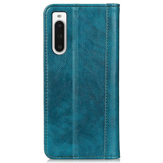 Чехол до Sony Xperia 10 V, Wallet Litchi Leather, зелёный
