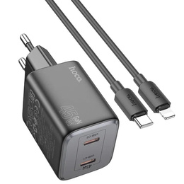 Сетевое зарядное устройство HOCO PD20W/QC3.0 - White + кабель