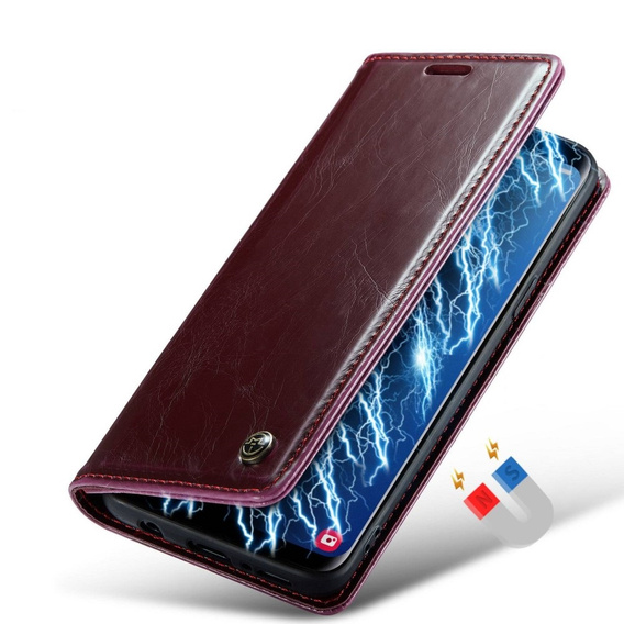 Флип-кейс CASEME для Samsung Galaxy S9+ Plus, Waxy Textured, красный