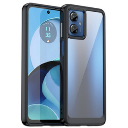 Чoхол до Motorola Moto G14, Fusion Hybrid, прозорий / чорний