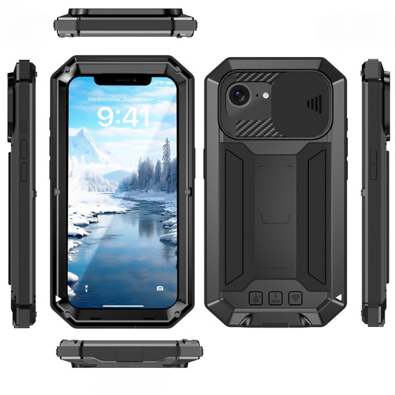 Бронированный чехол для iPhone 16E, R-JUST, чёрный