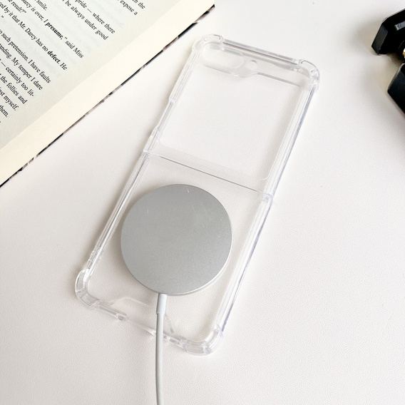 Чoхол до Samsung Galaxy Z Flip7 FE / Z Flip6, Dropproof MagSafe, прозорий