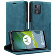 Чехол для Motorola Moto E13 4G, ERBORD Vintage, бумажник с клапаном, синий