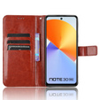 Откидной чехол для Infinix Note 30, Crazy Horse Wallet, коричневый