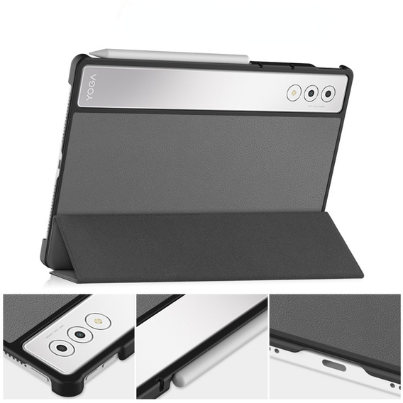 Чохол для Lenovo Yoga Tab Plus, Smartcase, сірий