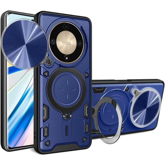 Бронированный чехол для Honor Magic 6 Lite 5G, CamShield Slide, синий